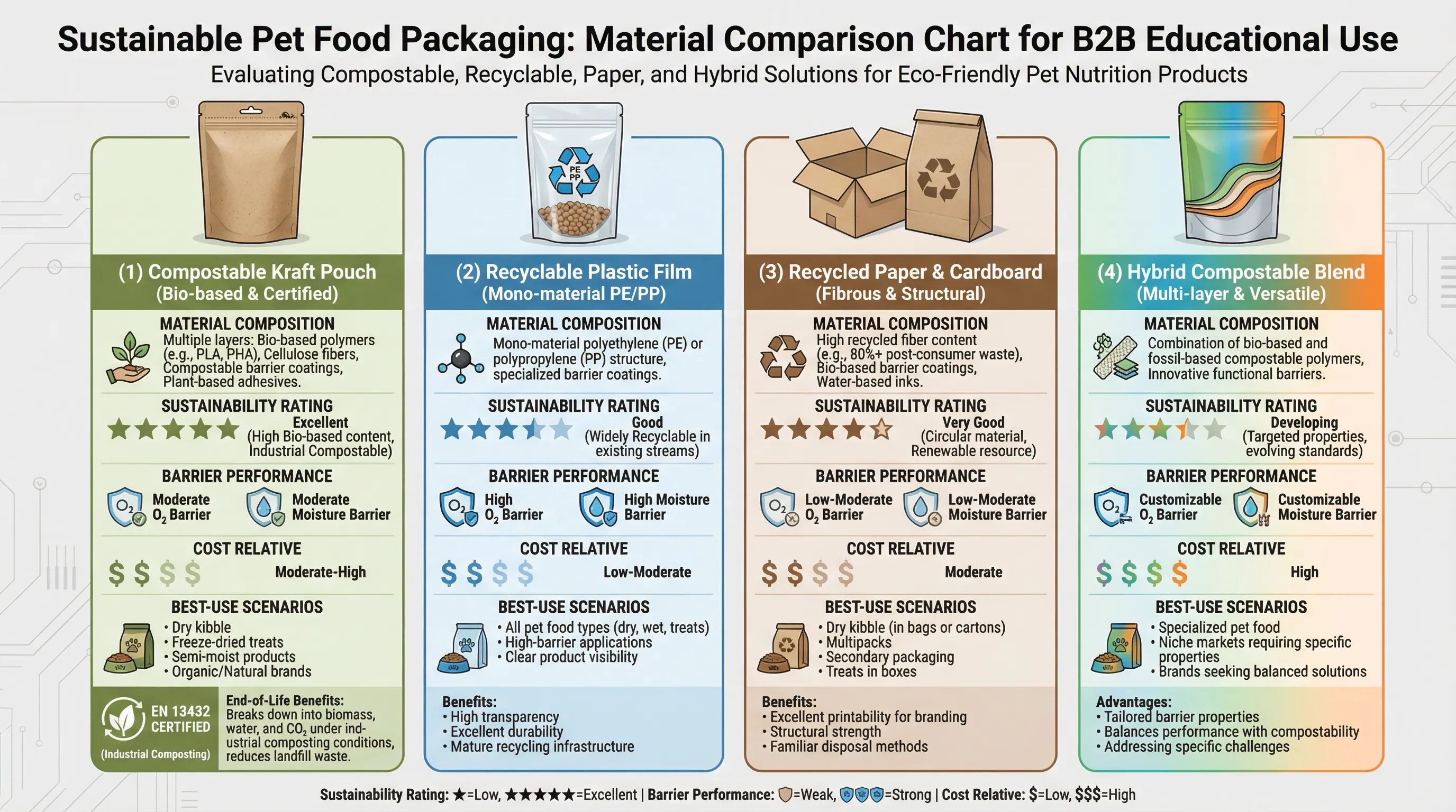 Pet treats heavy duty packaging material comparison mockup