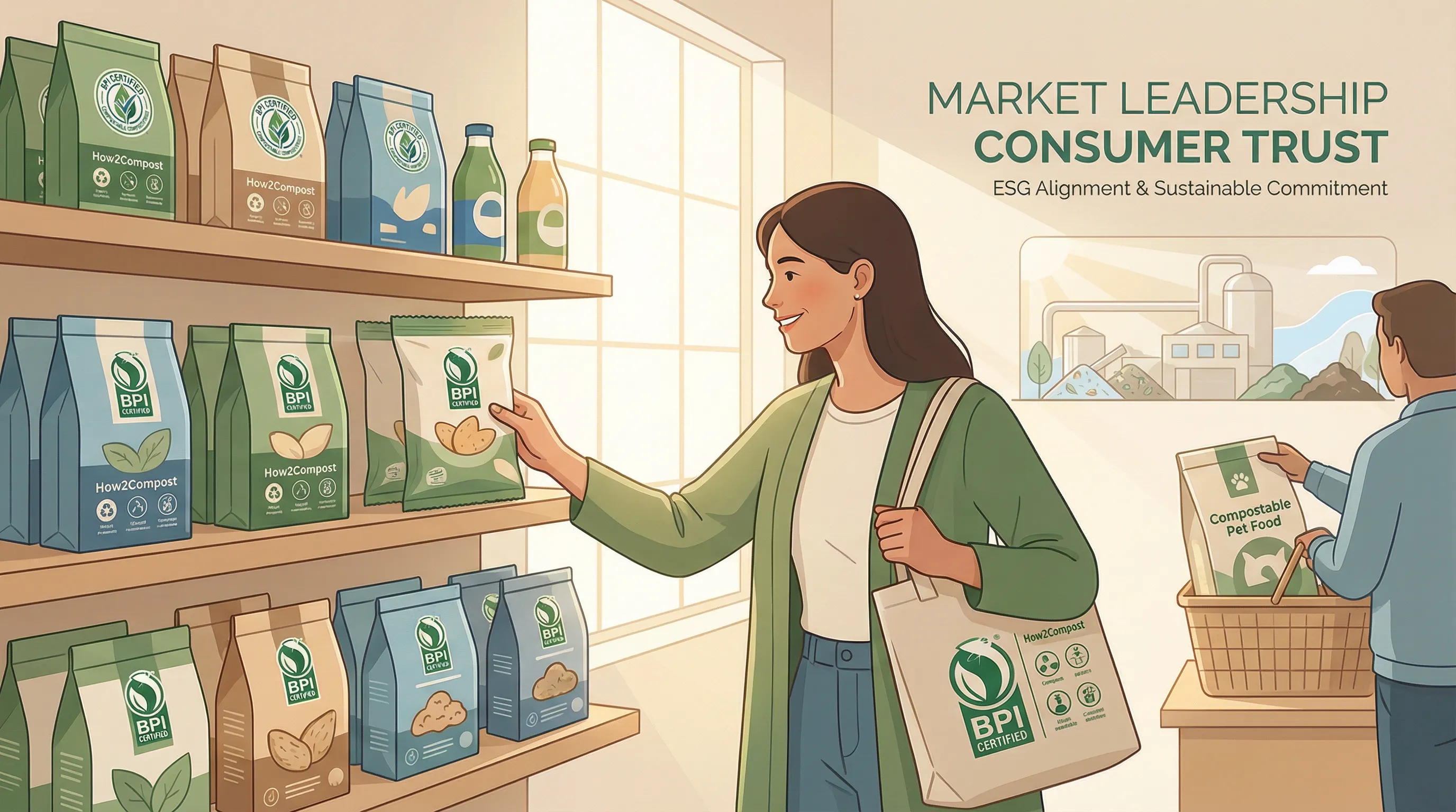 Brand benefits of BPI certified compostable packaging for retail