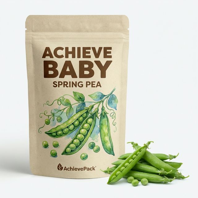 Organic green pea baby puree spout pouch mockup