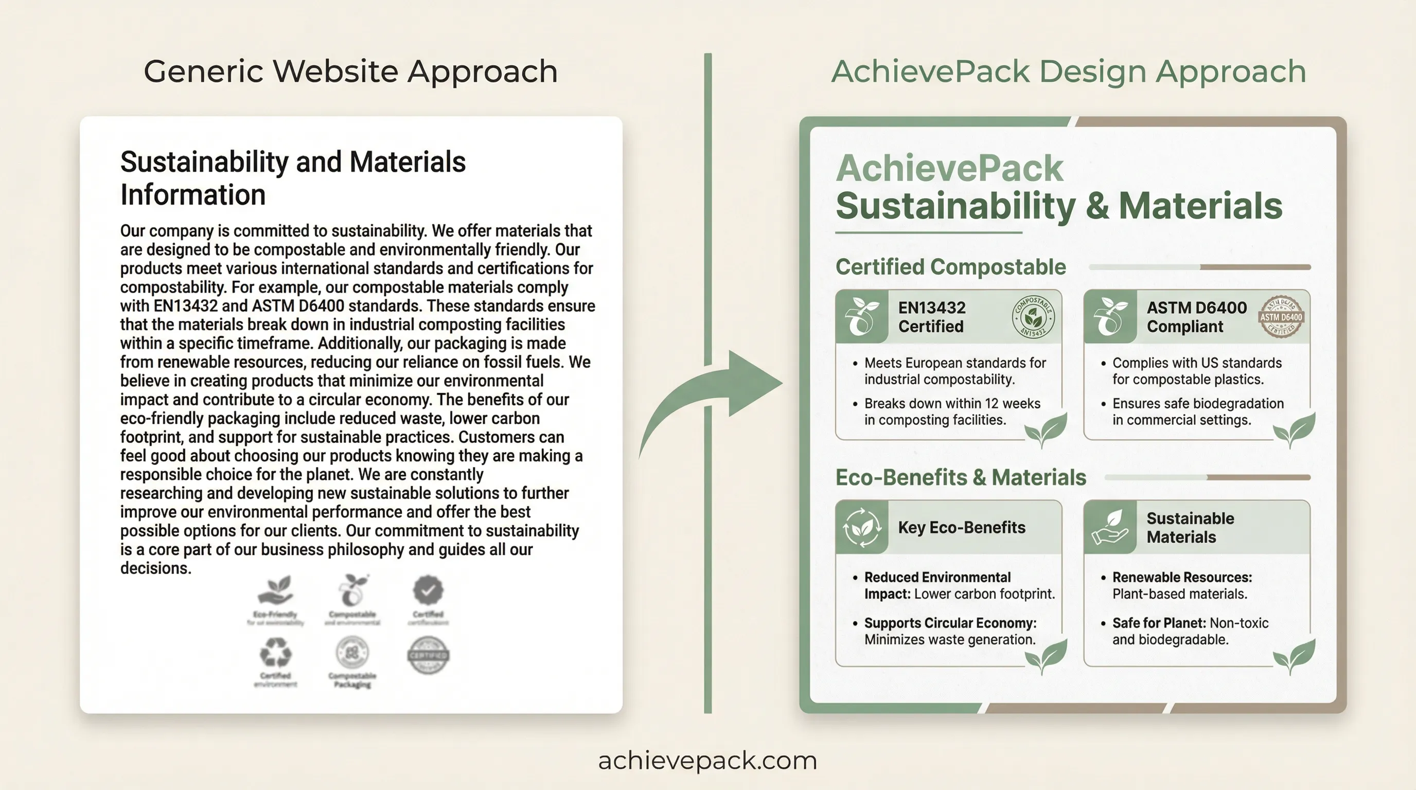 Sustainability comparison - eco-friendly packaging solutions
