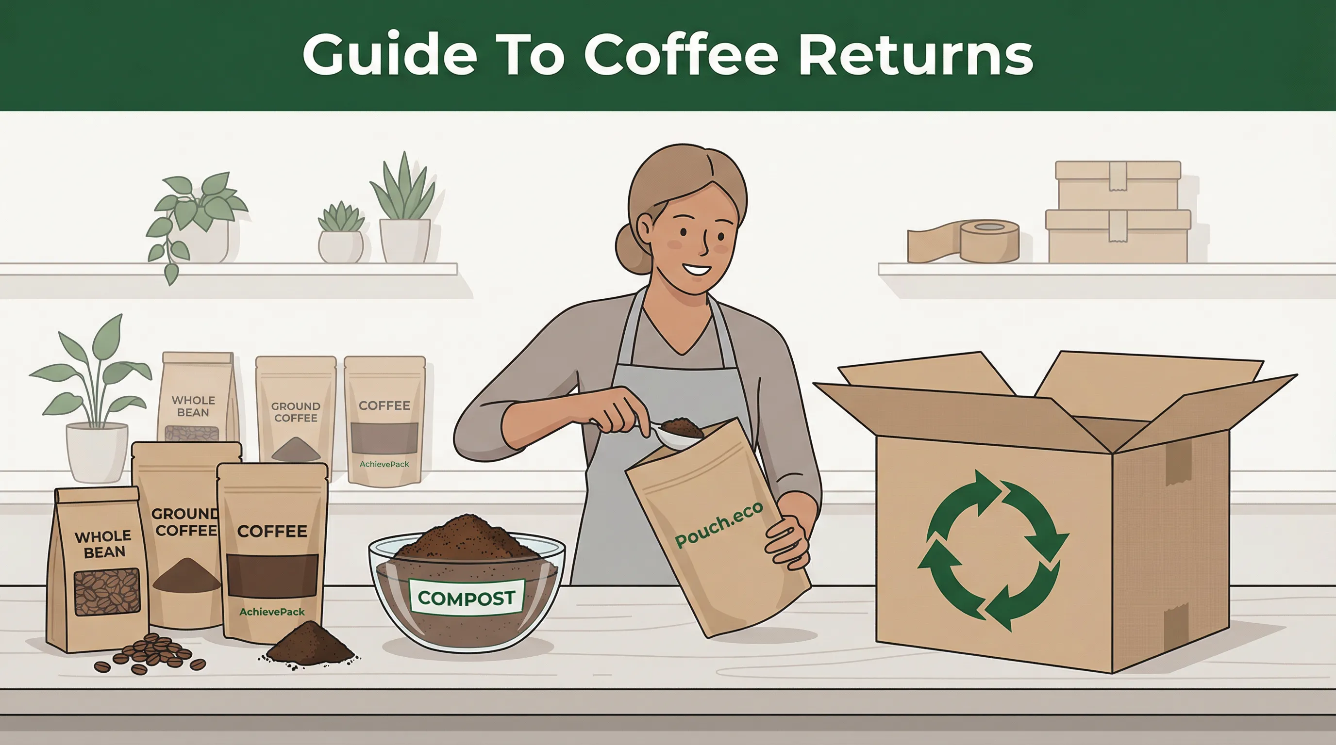 Specialty stand-up pouches for coffee beans and loose leaf tea