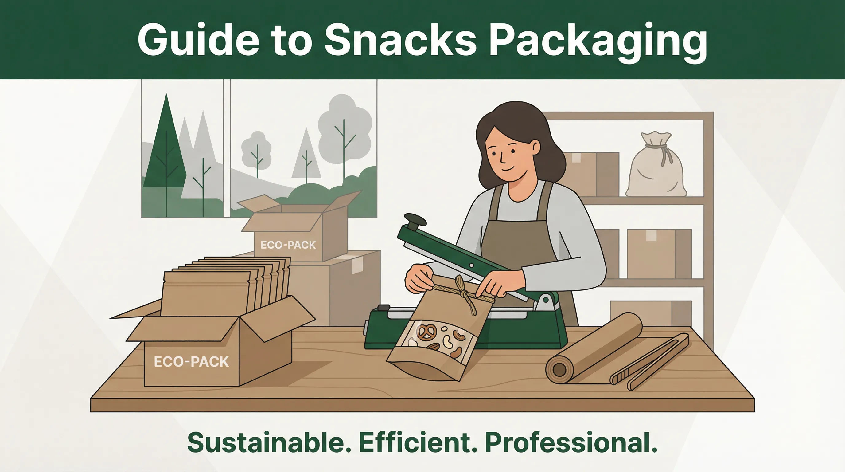 Premium sustainable snack food pouch mockup
