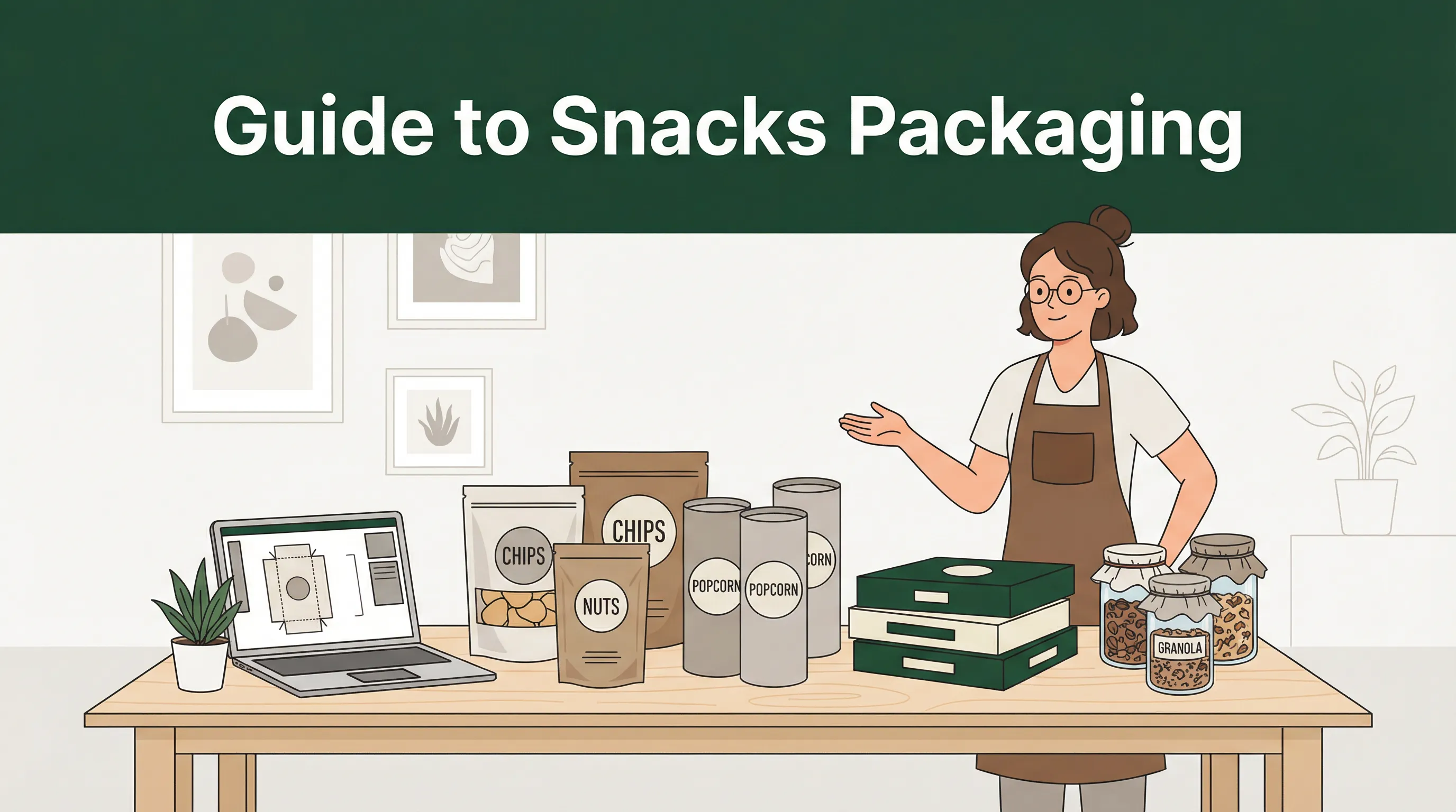 Stand up recyclable snack pouch in natural pantry environment