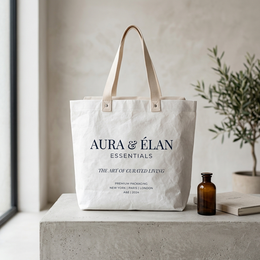 Printed Dupont paper tote bag lifestyle view
