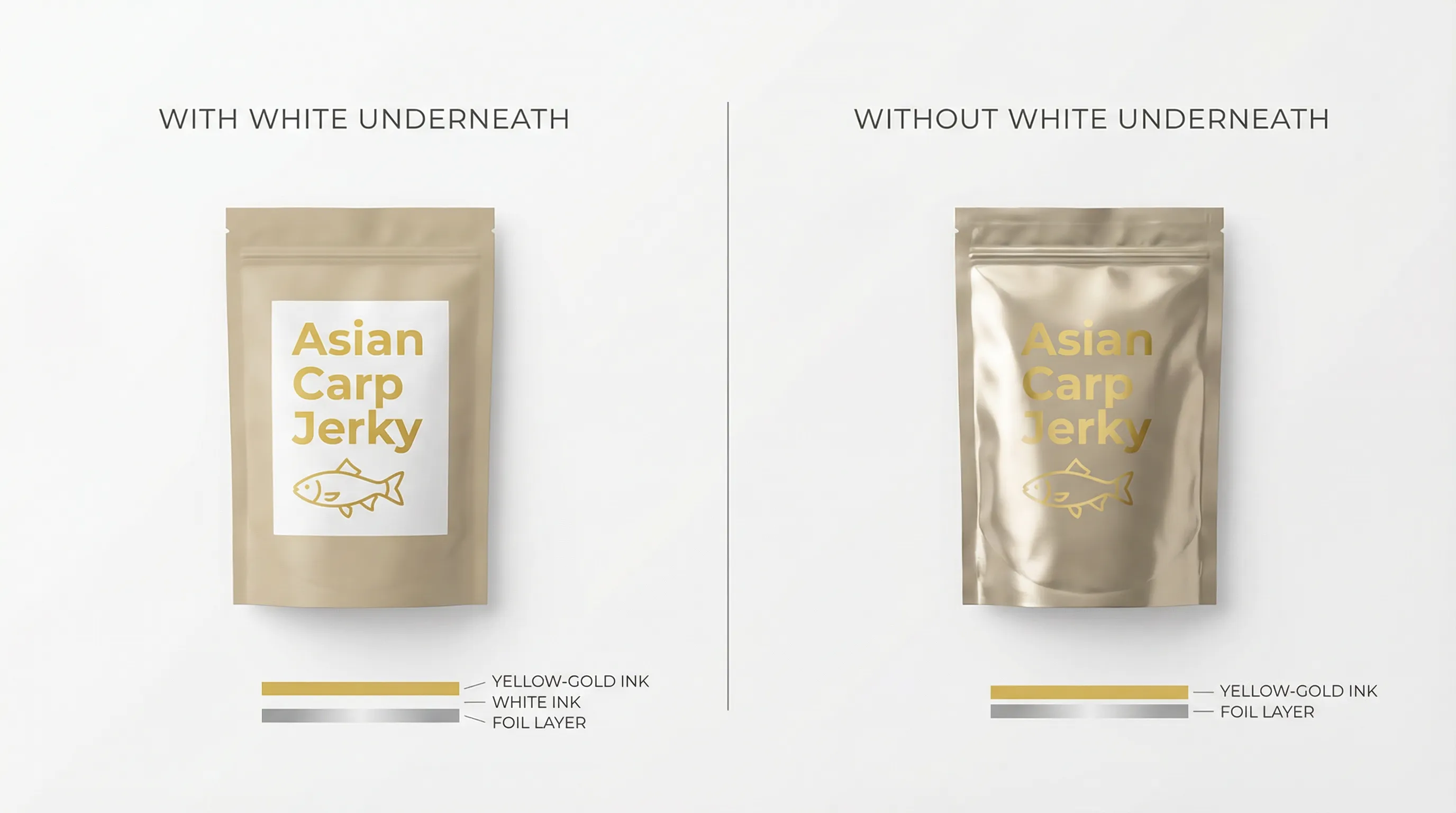 Minimalist gold packaging design showcasing premium metallic finish