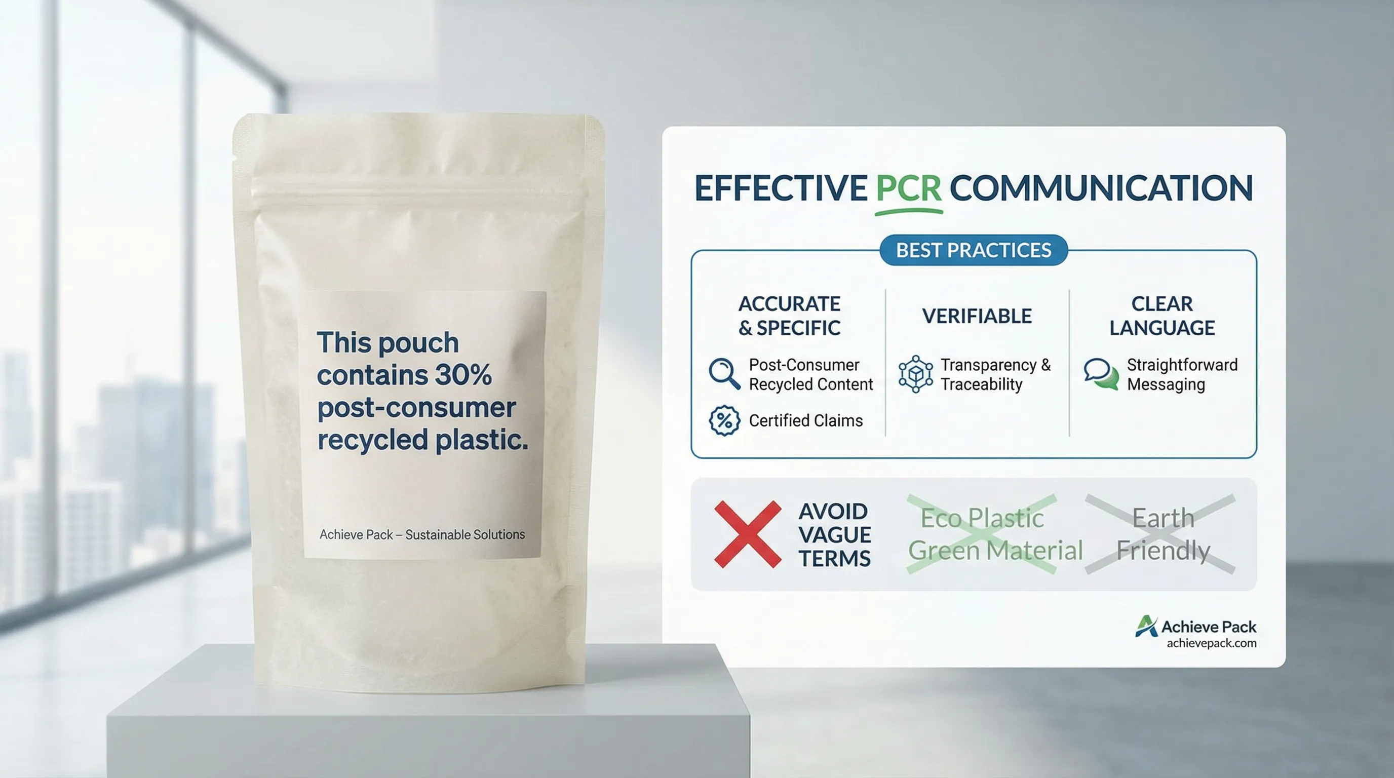 How Will You Communicate PCR On Pack and Online?