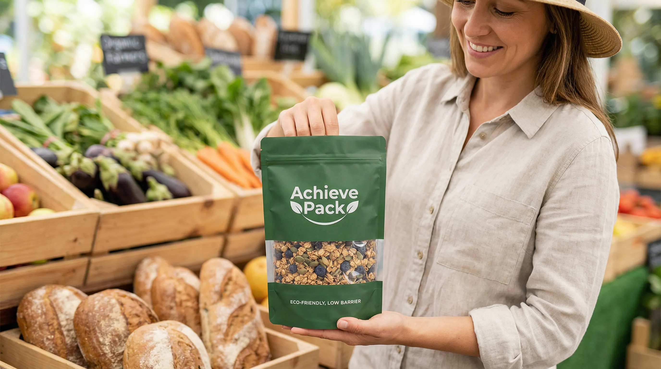 Low barrier eco-friendly packaging for fresh products