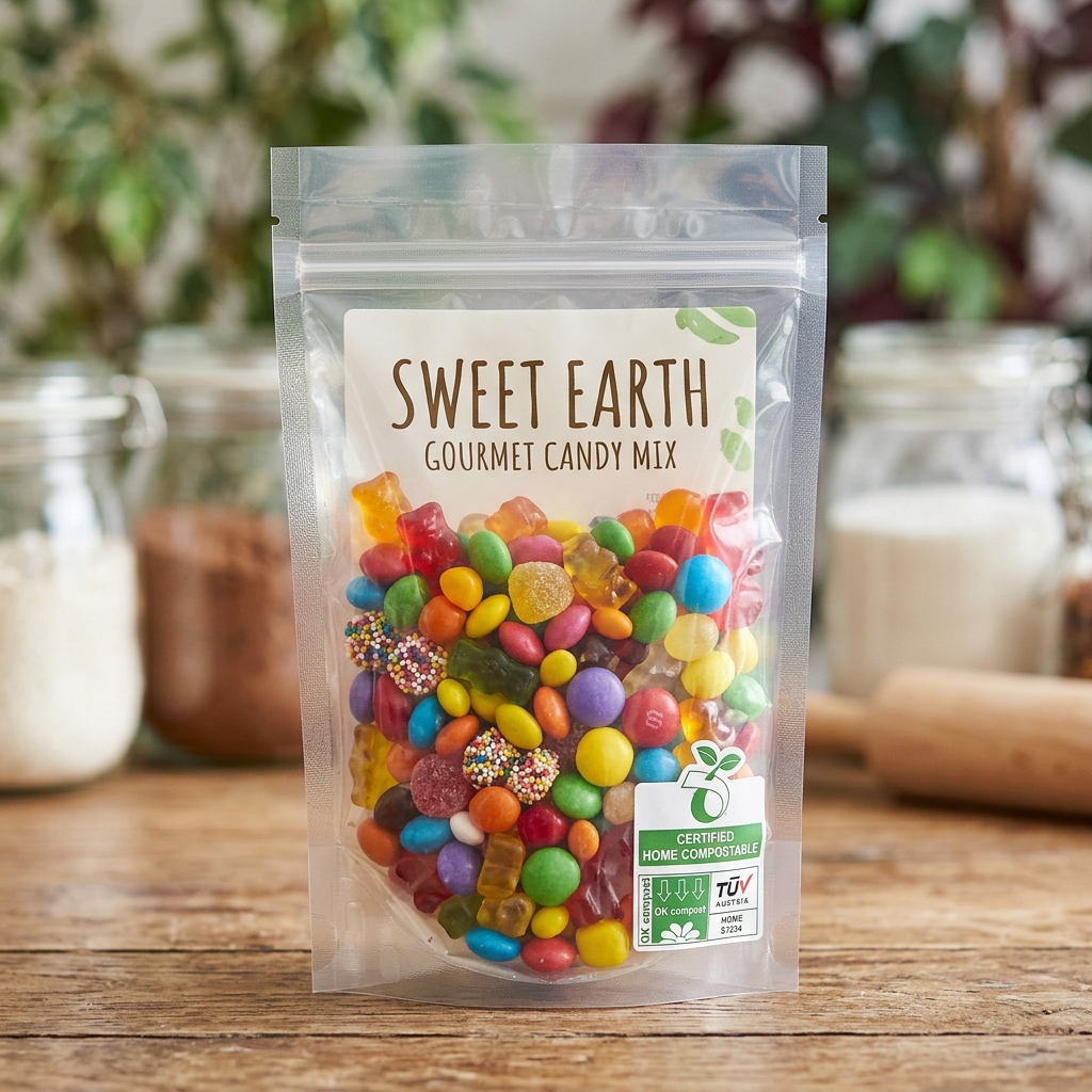 Are there Clear Transparent Compostable Pouches for Snacks & Chocolate?