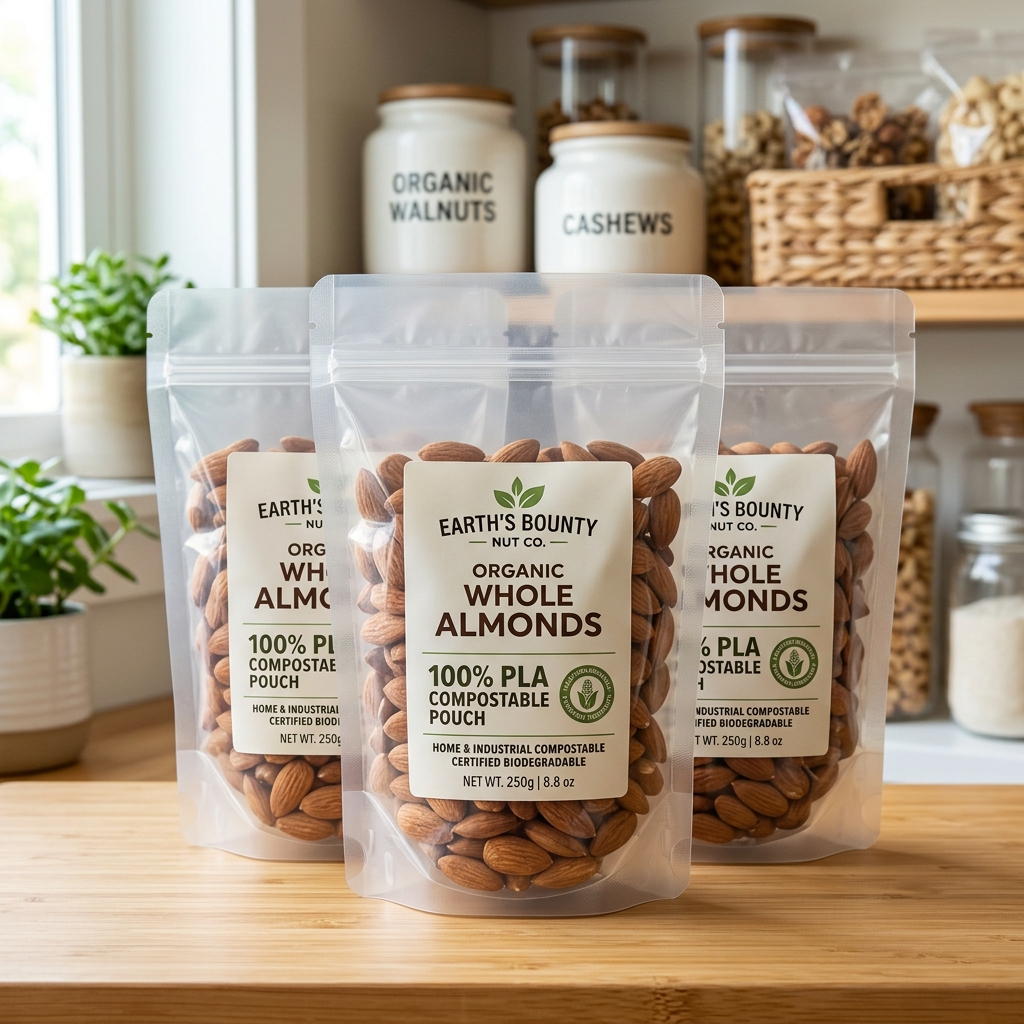 How does 100% PLA Compostable Film & Pouches Biodegrade?