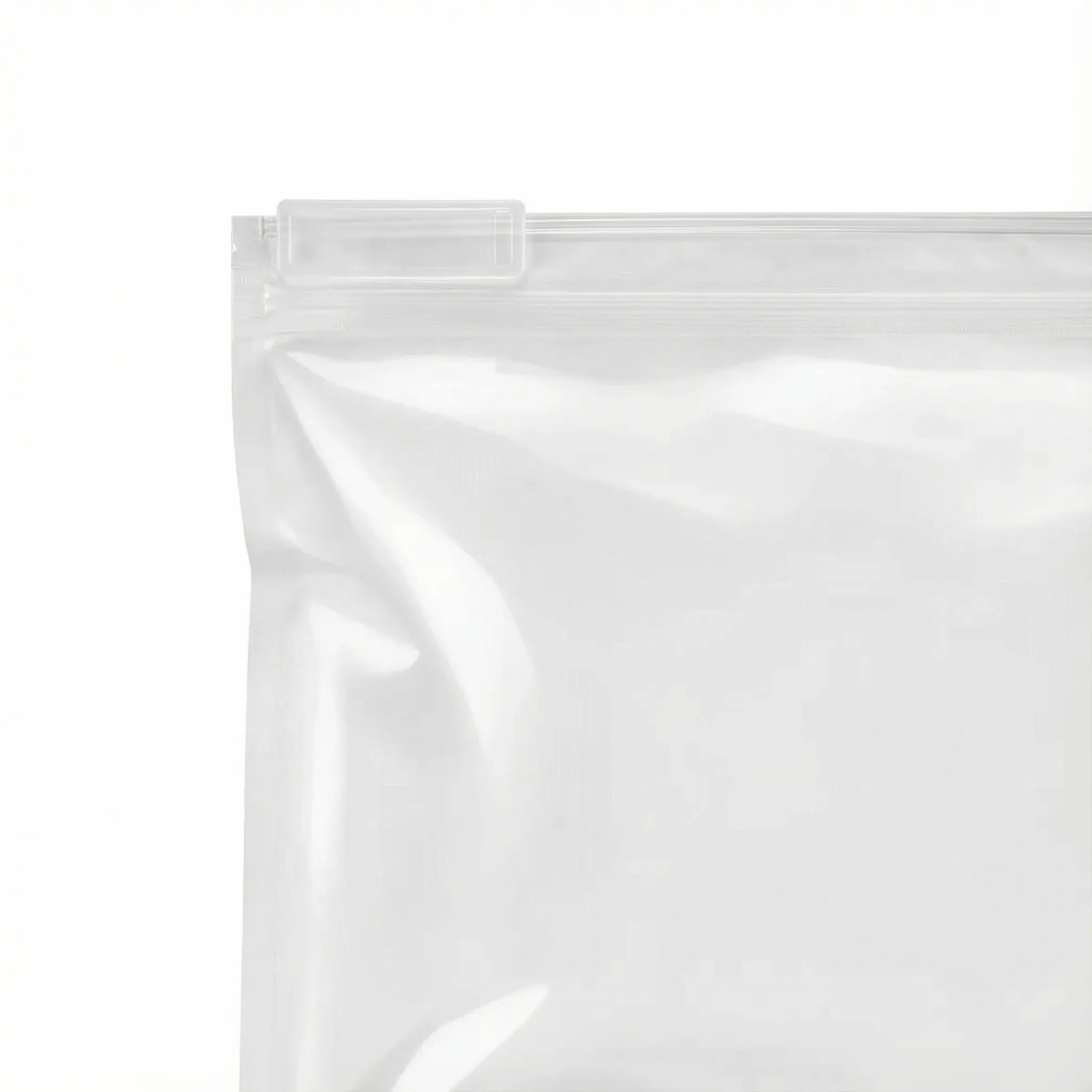 Slider zipper on a pouch