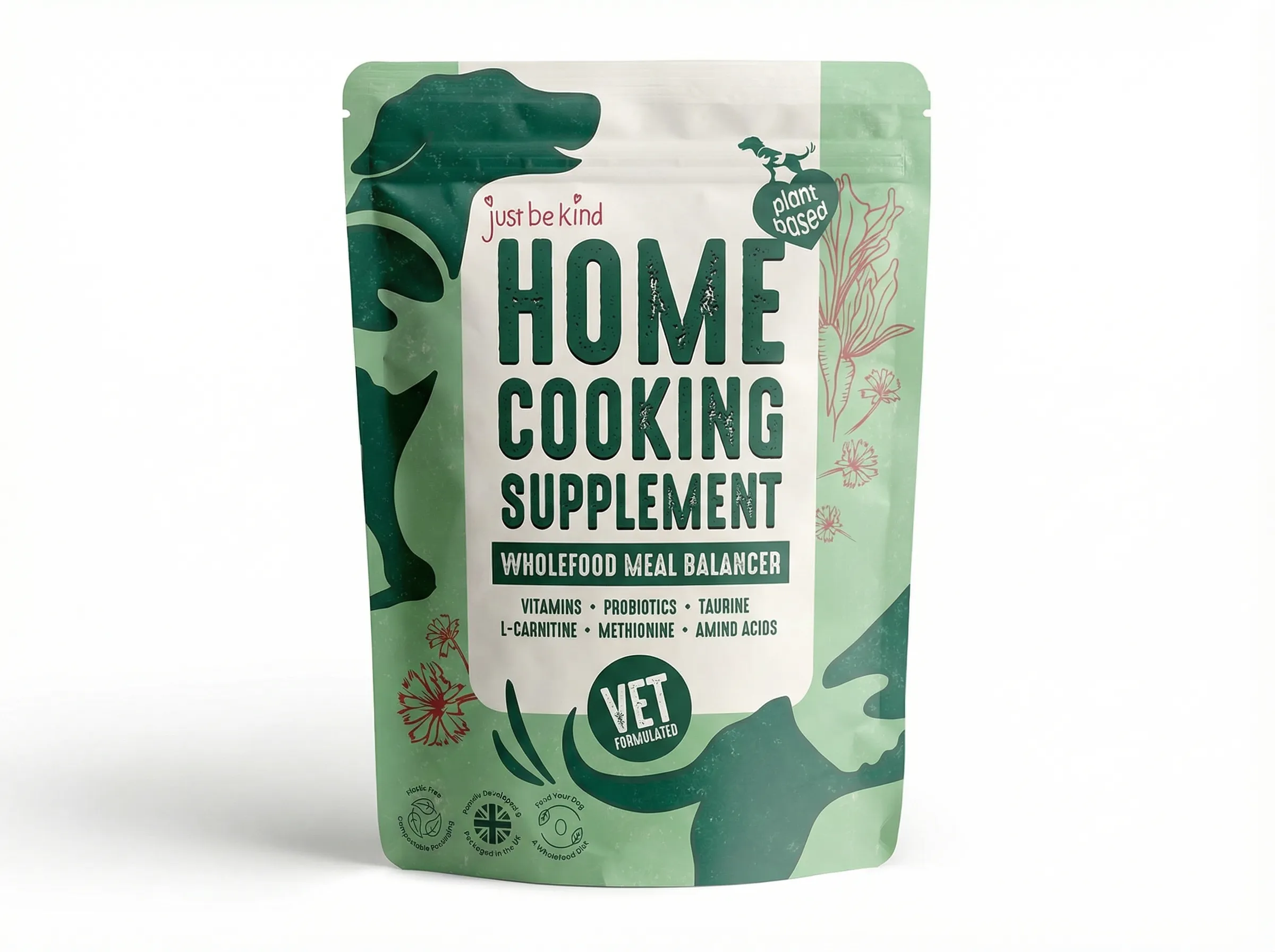 Just Be Kind Dog Food Ltd packaging